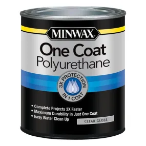 1-Quart Minwax One Coat Crystal Clear Water Based Fast Drying Polyurethane