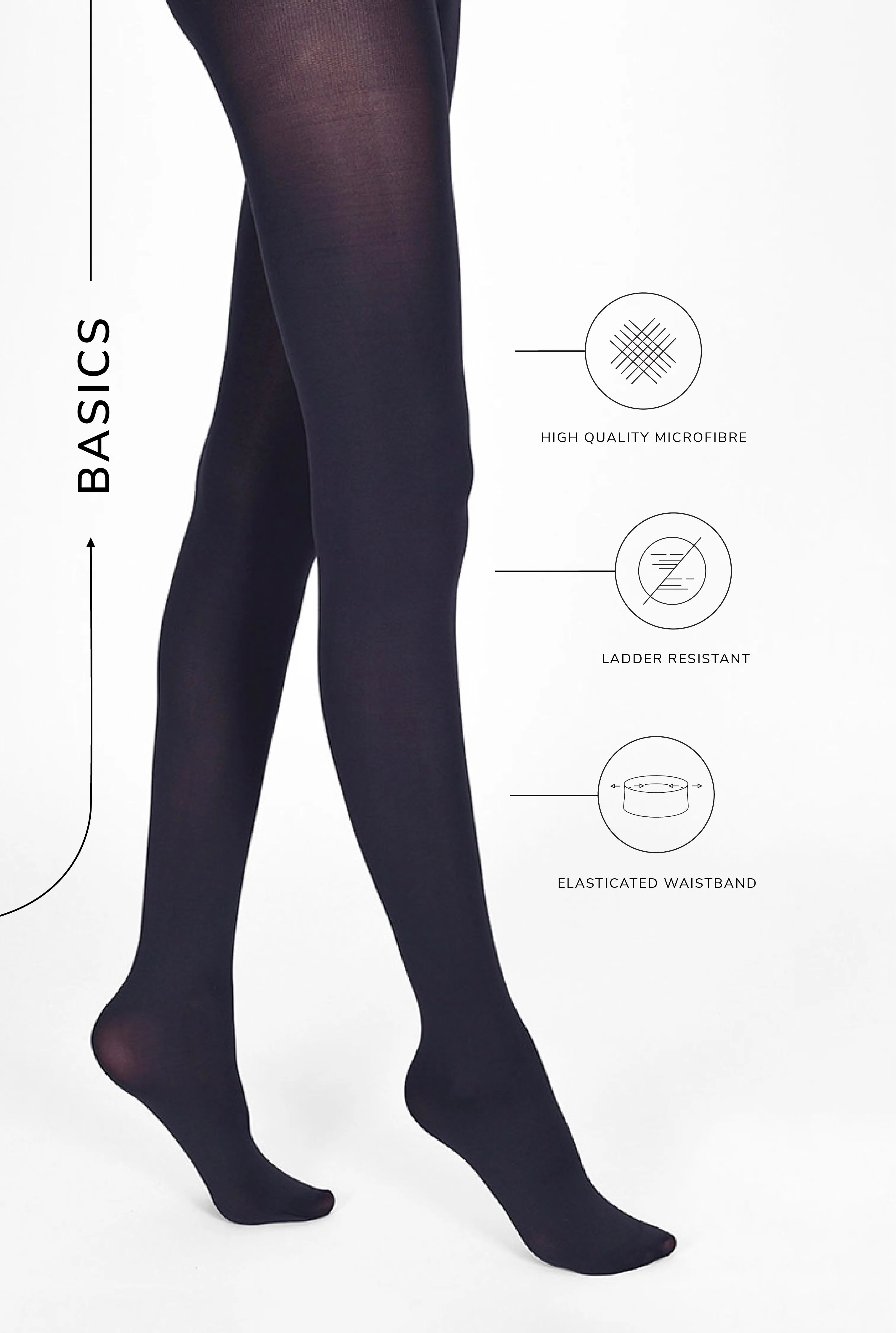 100 Denier Tights - Deep Navy