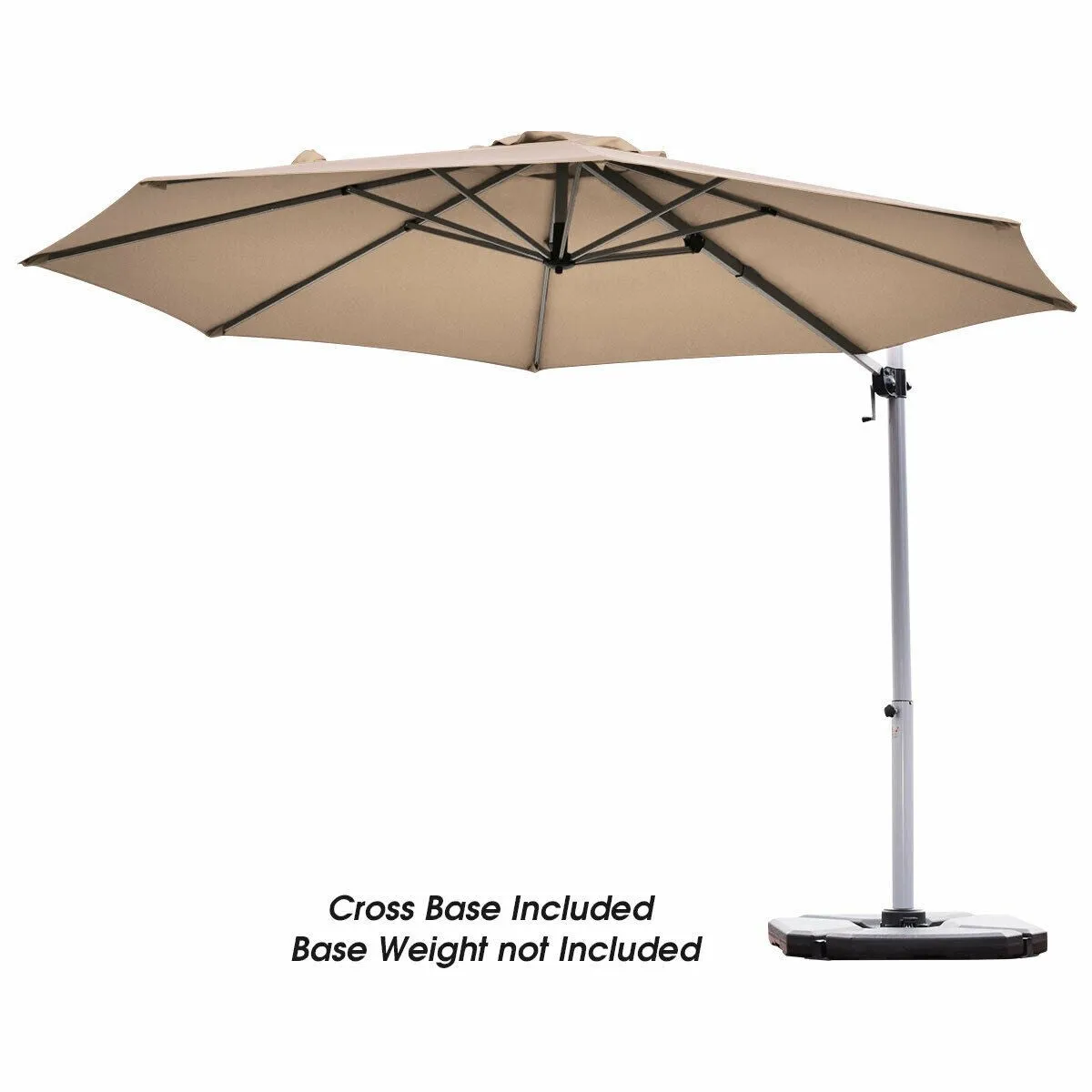 11ft Patio Offset Cantilever Umbrella - Tan
