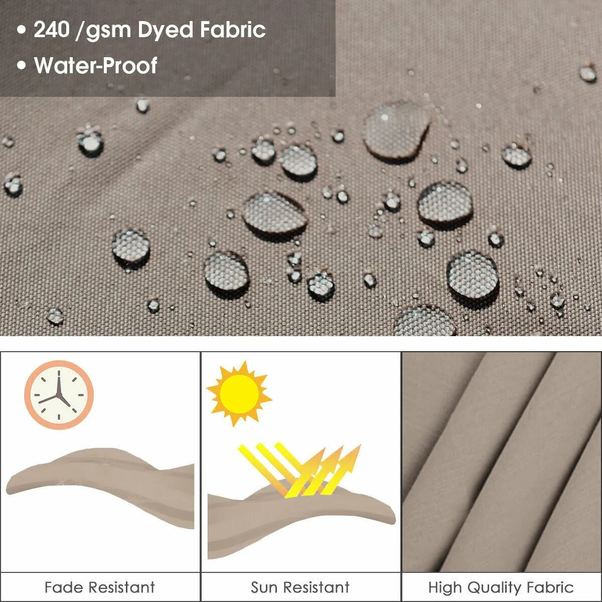 11ft Patio Offset Cantilever Umbrella - Tan