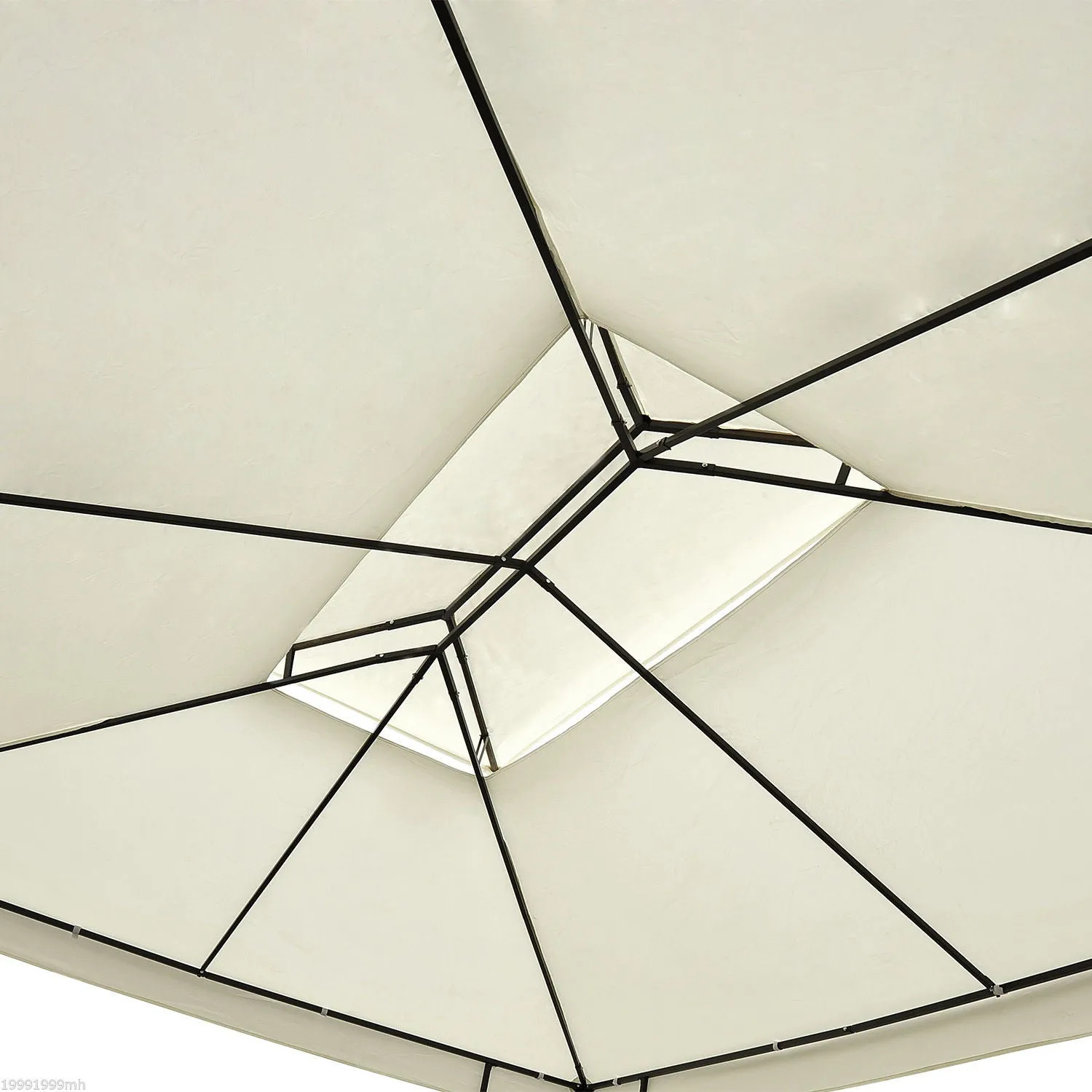 13x10 ft 2 Tier Gazebo Replacement Canopy Top (Top cover only) - white