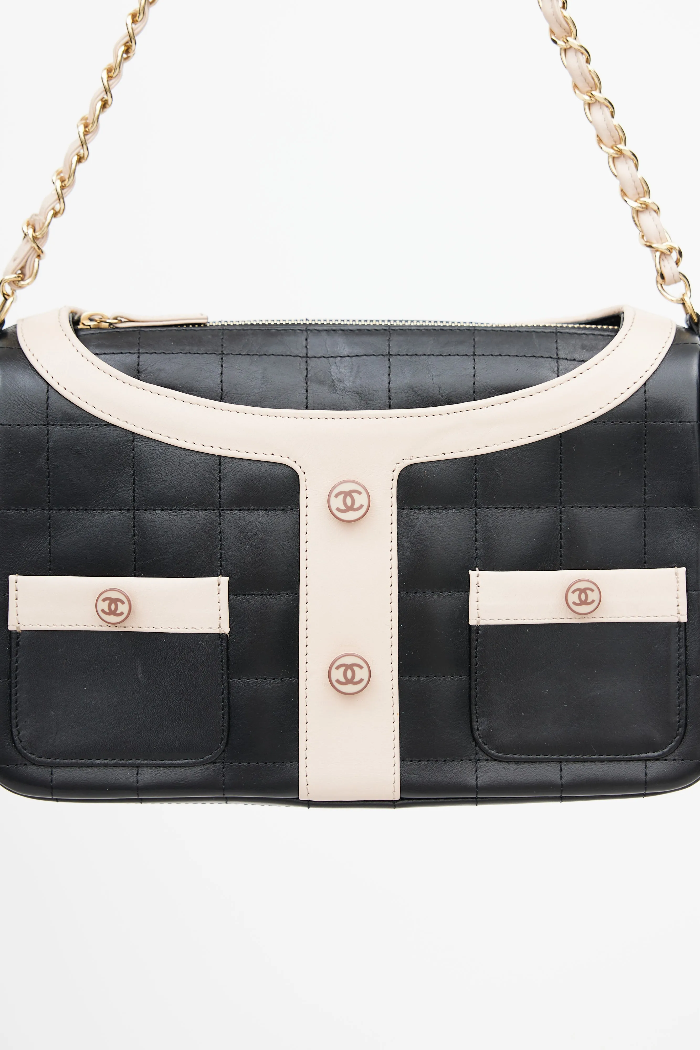 2002 Black & Pink Mademoiselle Chanel Jacket Shoulder Bag