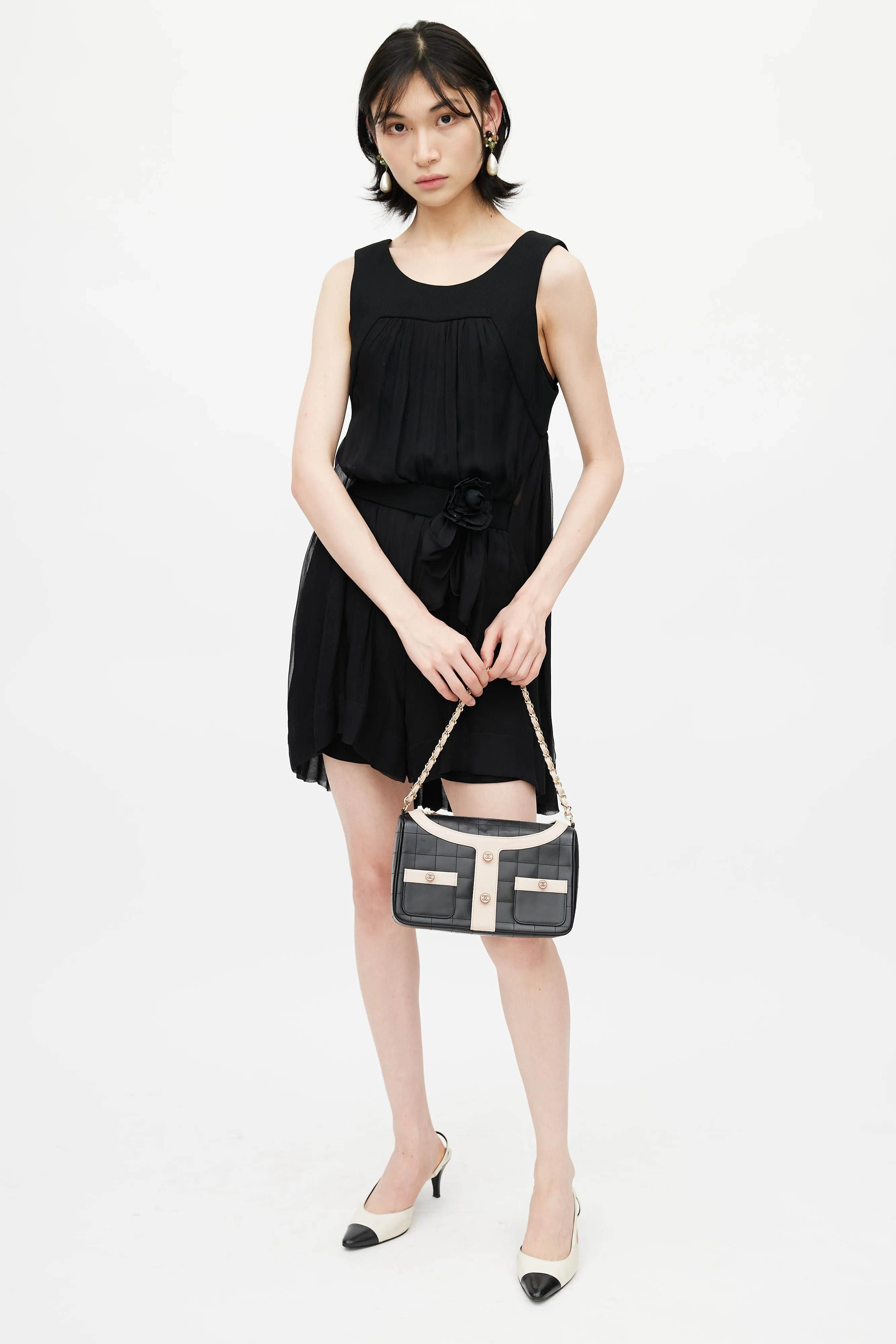 2002 Black & Pink Mademoiselle Chanel Jacket Shoulder Bag