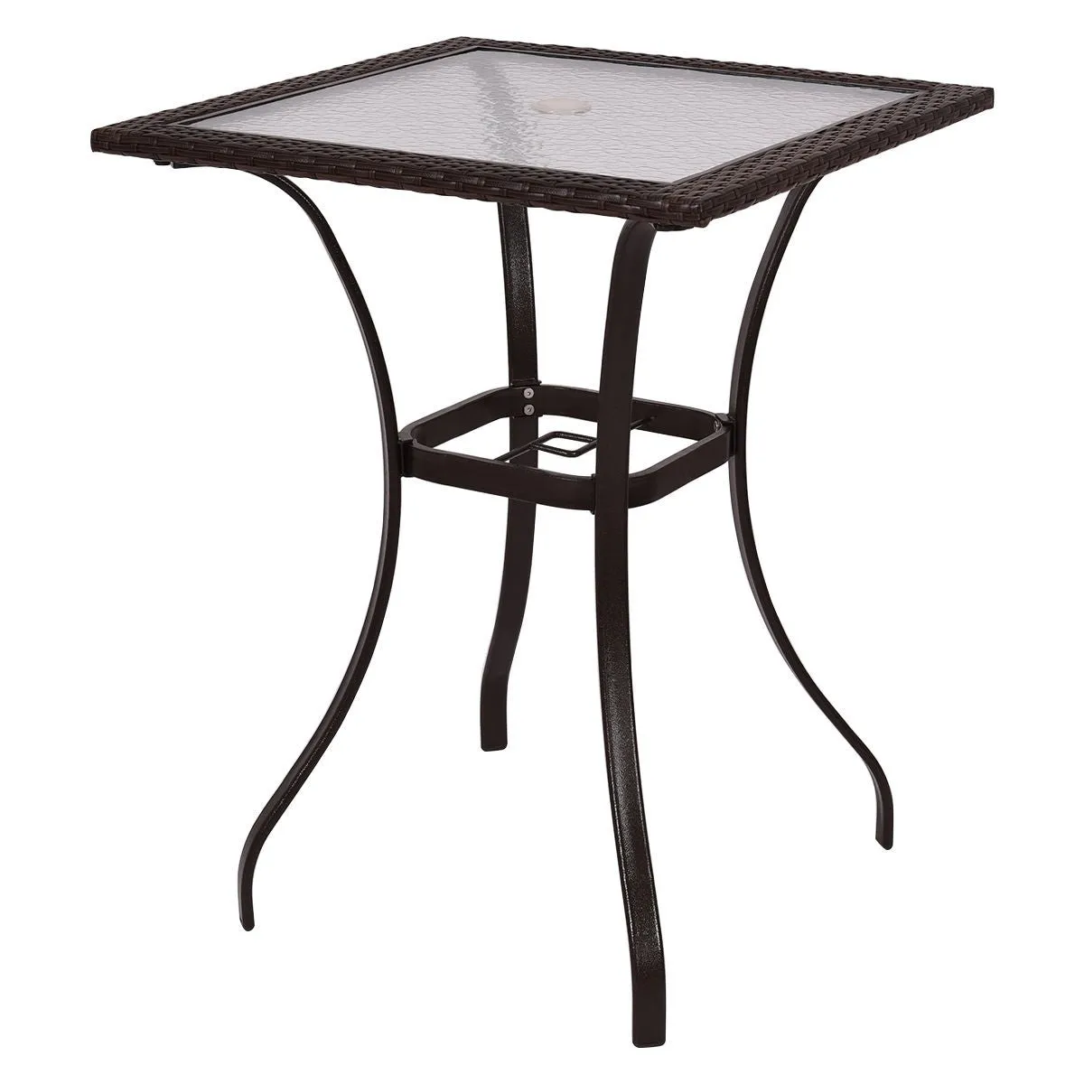 28.5" Outdoor Square Table - Brown