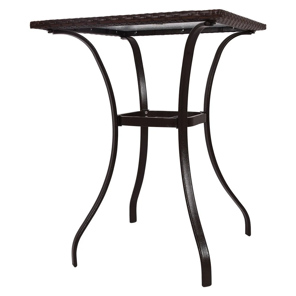 28.5" Outdoor Square Table - Brown