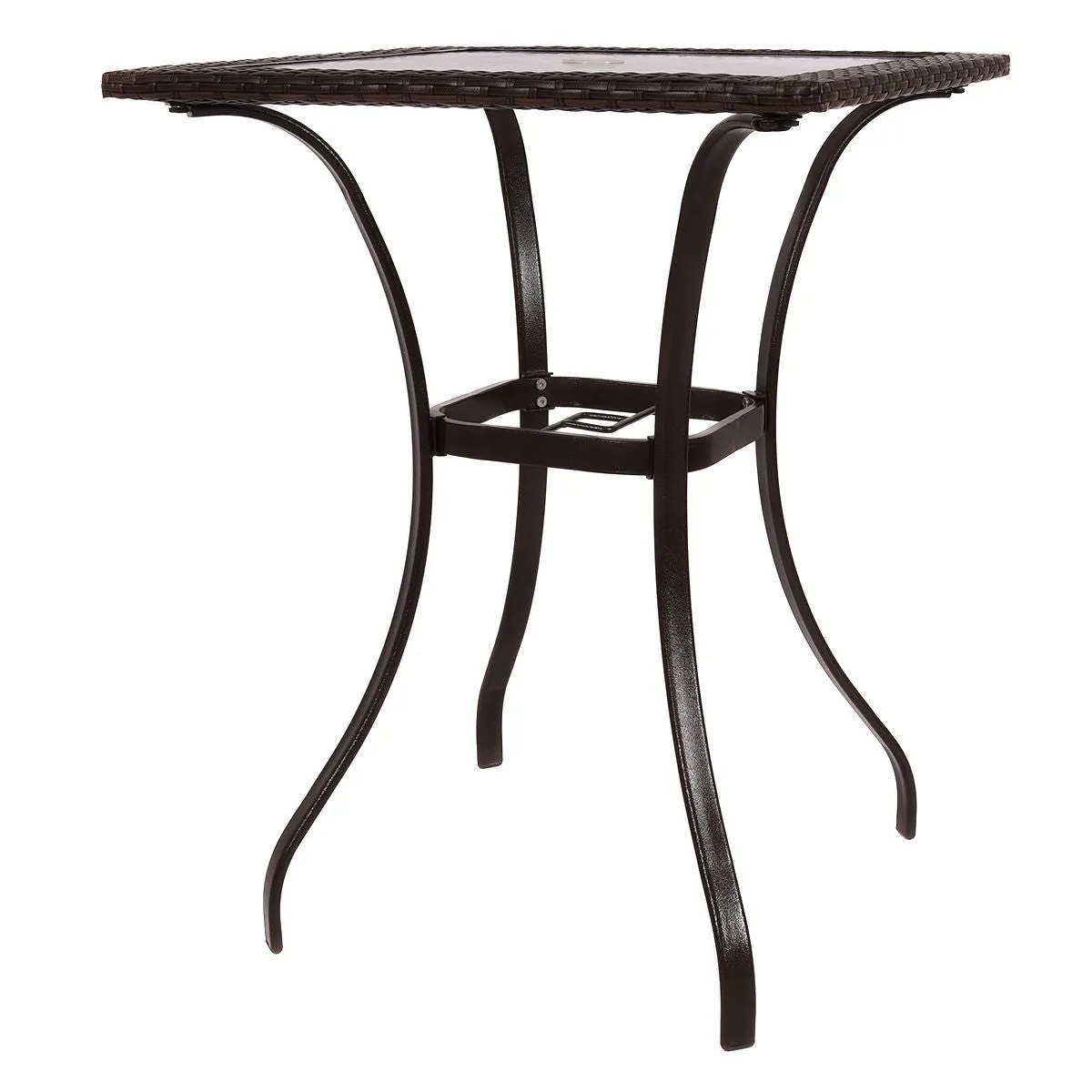 28.5" Outdoor Square Table - Brown