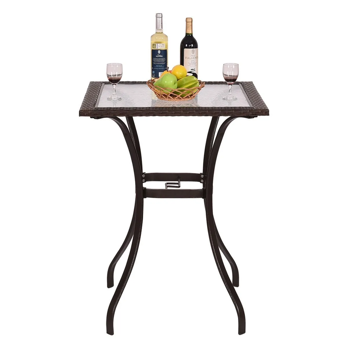 28.5" Outdoor Square Table - Brown