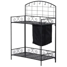 33.5" Potting Bench with Raised Large Work Space