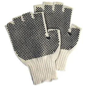 9508SM MCR Safety Fingerless Gloves, Small, Cotton Polyester Blend, Natural