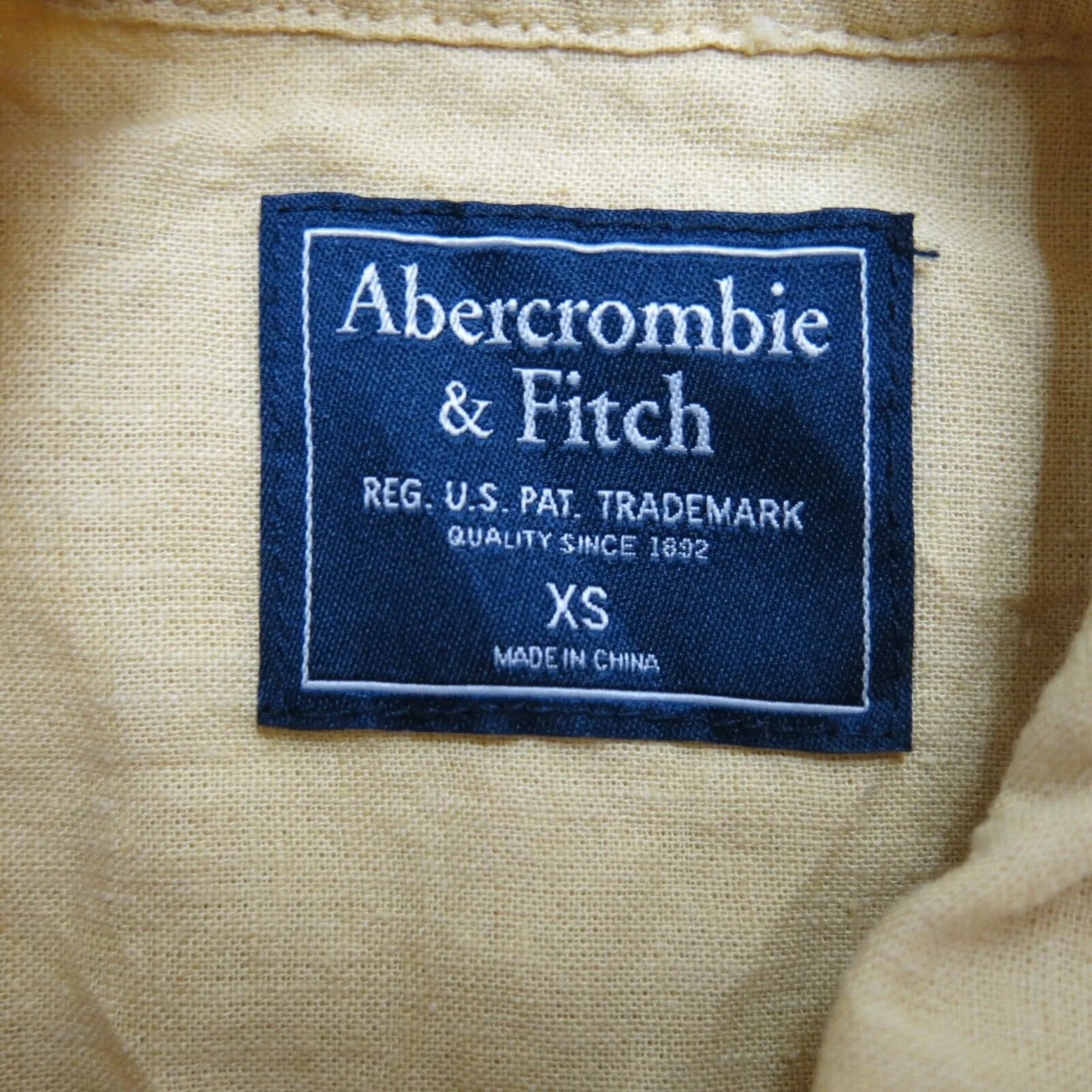 Abercrombie & Fitch Womens Button Up Shirt Top Long Sleeve Solid Yellow Size XS
