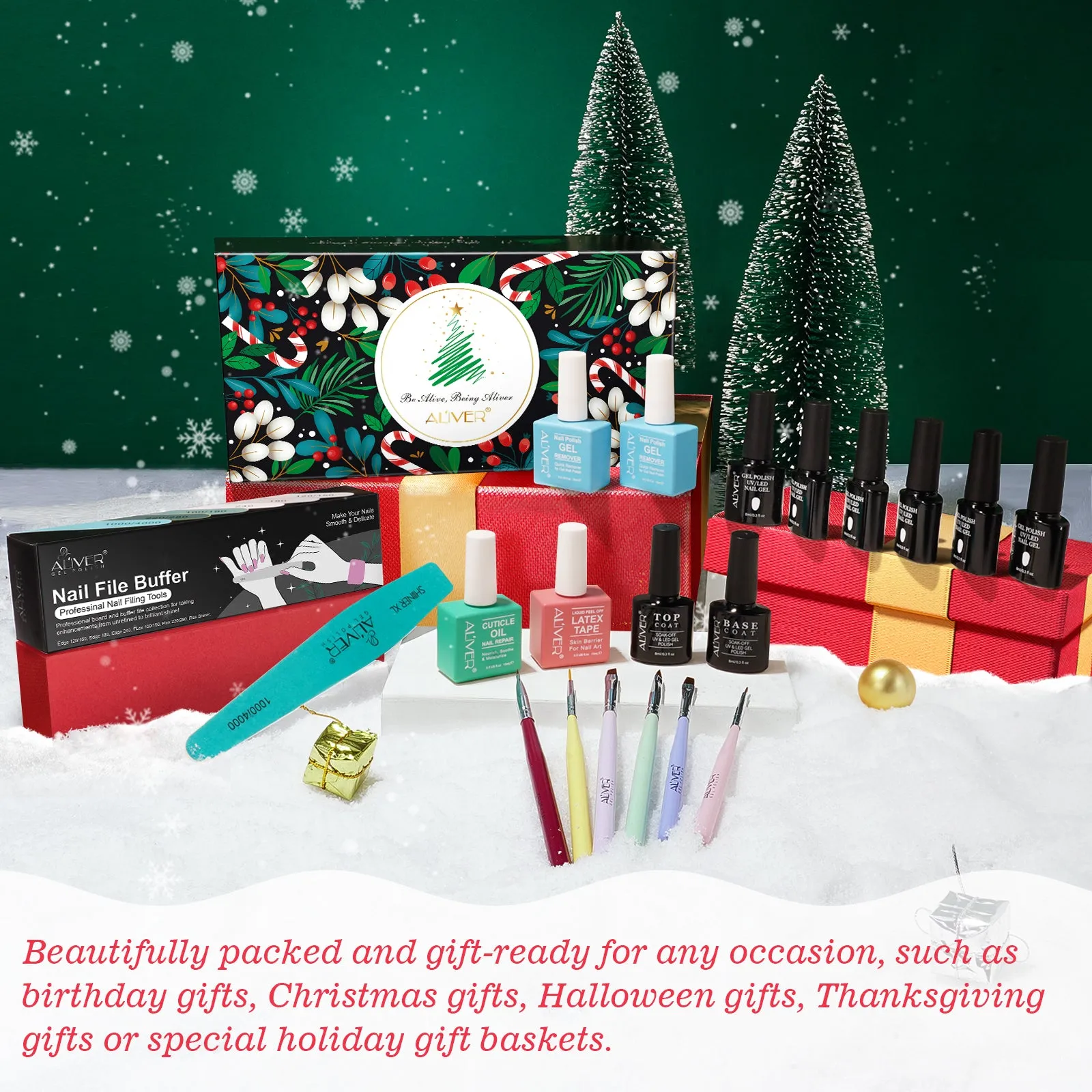 Aliver Chirstmas Nail Box