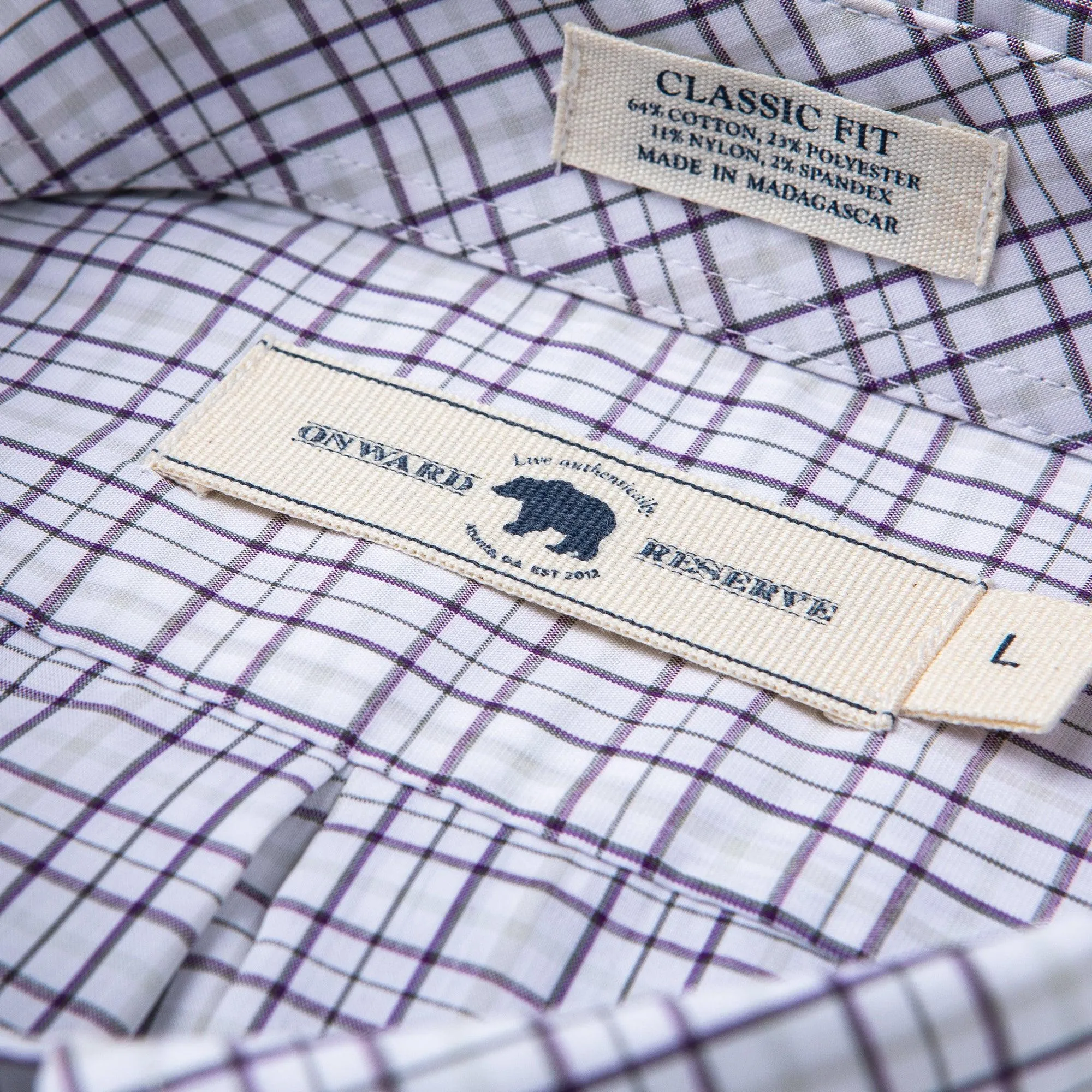All Team Tattersall Button Down Shirt - Purple
