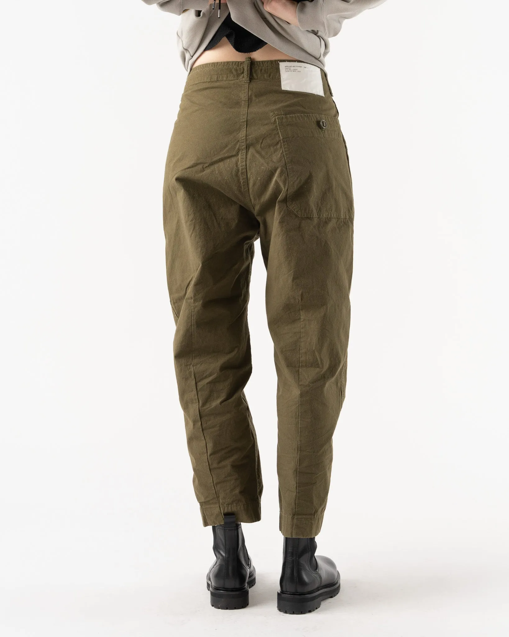 Applied Art Forms DM1-1 Japanese Cargo Pant in Military Green