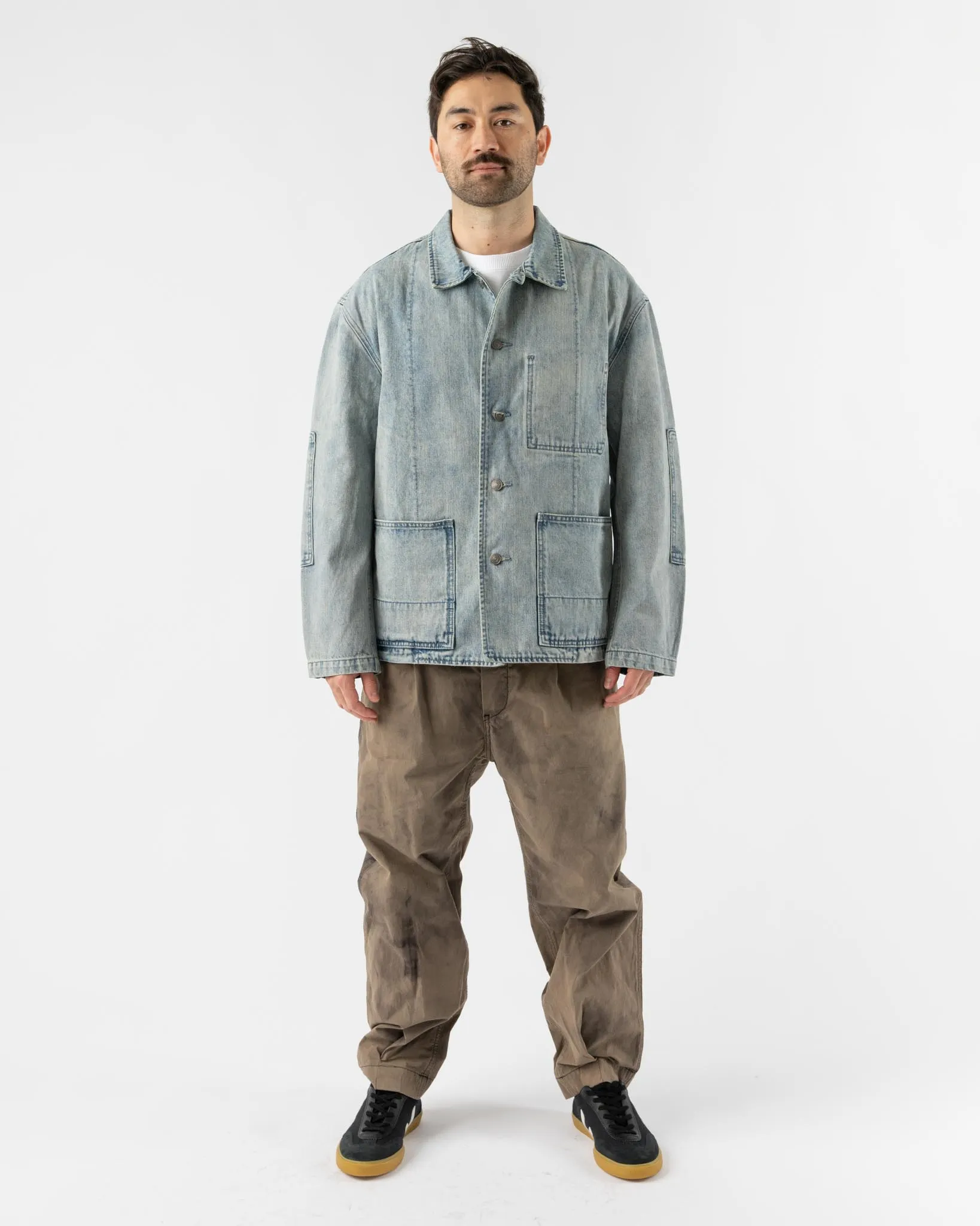 Applied Art Forms DM1-1 Japanese Cargo Pants in Treated Grey