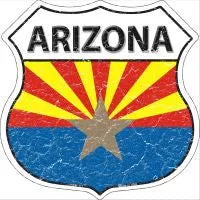 Arizona State Flag Highway Shield Novelty Metal Magnet HSM-111