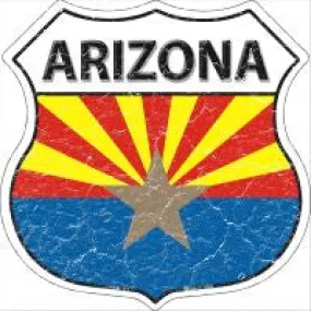 Arizona State Flag Highway Shield Novelty Metal Magnet HSM-111