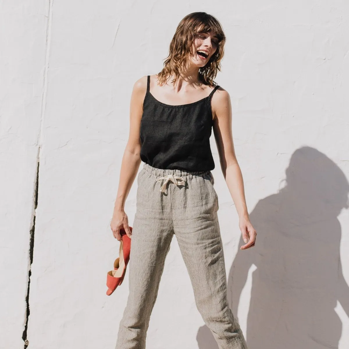 ATHENS drawstring linen pants