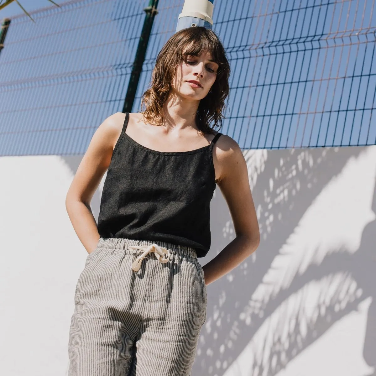 ATHENS drawstring linen pants
