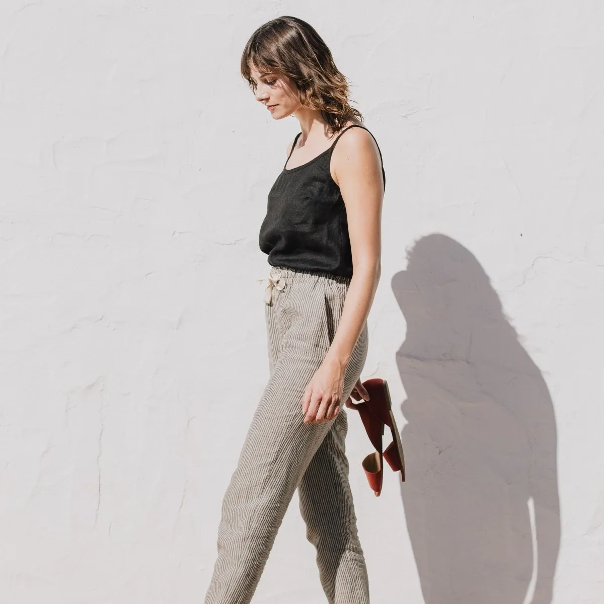 ATHENS drawstring linen pants