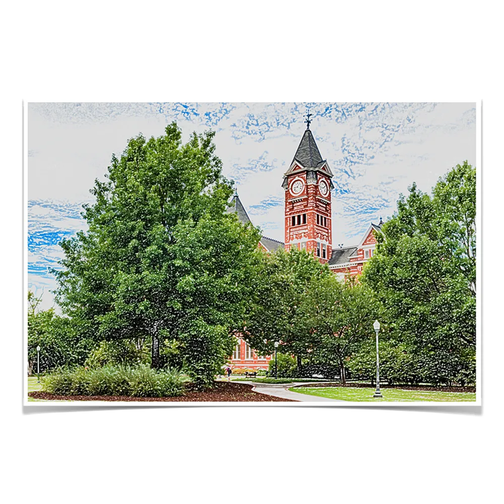 Auburn Tigers - Samford Hall Sketch