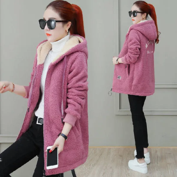 Autumn Winter Faux Lamb Fur Coat Cardigan – Cozy & Stylish Outerwear for Cold Weather