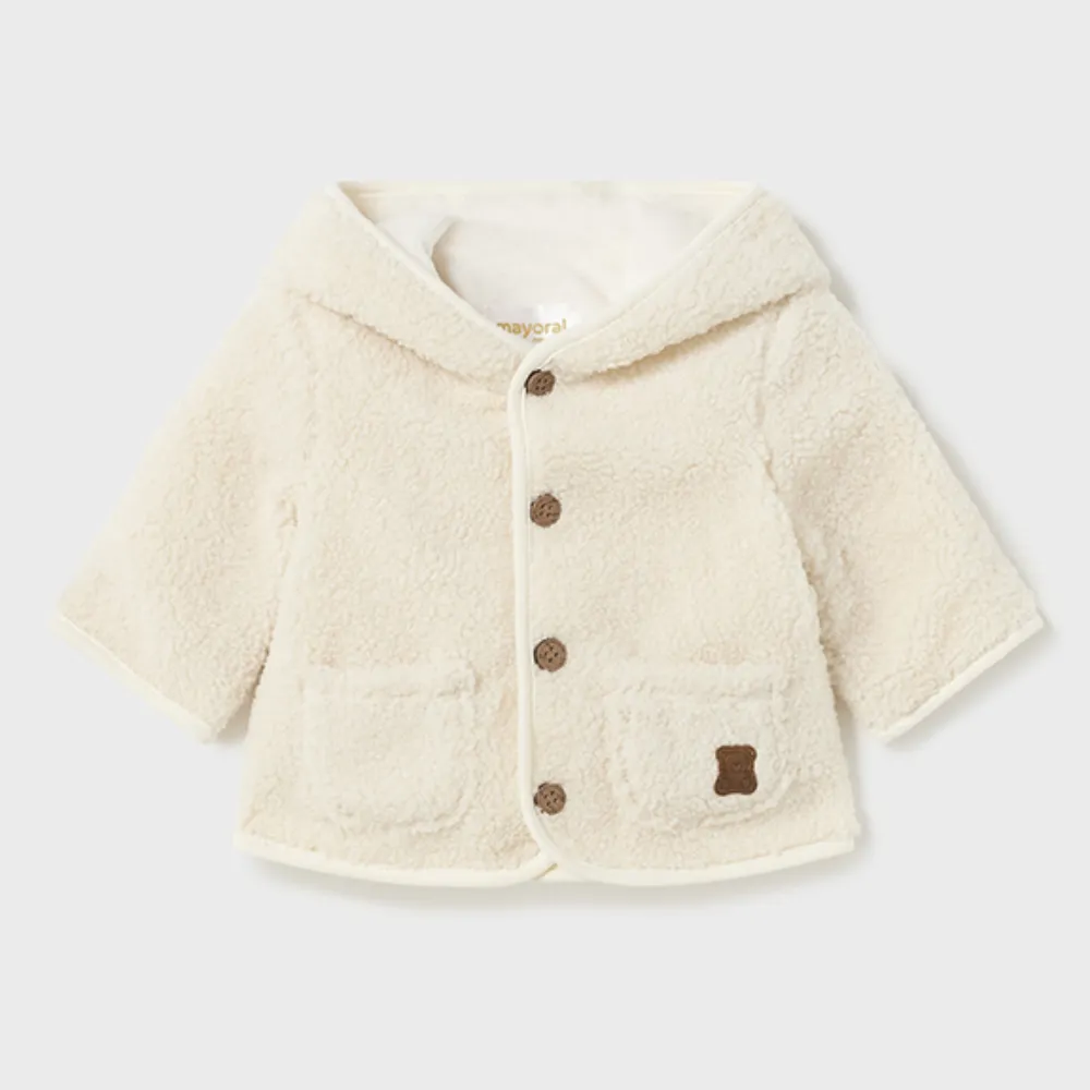 AW Mayoral Boys Cream Teddy Coat