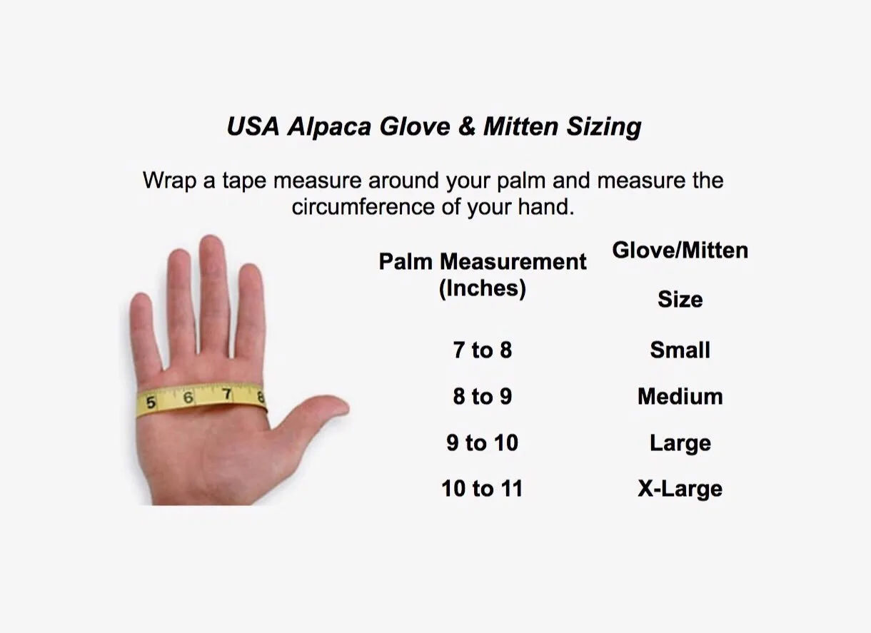 BABY ALPACA FINGERLESS GLOVES