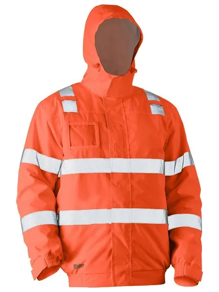 BJ6770T Bisley Taped Hi Vis Wet Weather Bomber Jacket
