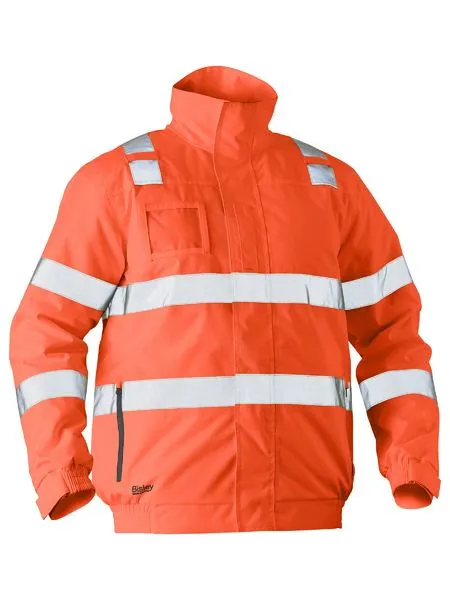 BJ6770T Bisley Taped Hi Vis Wet Weather Bomber Jacket