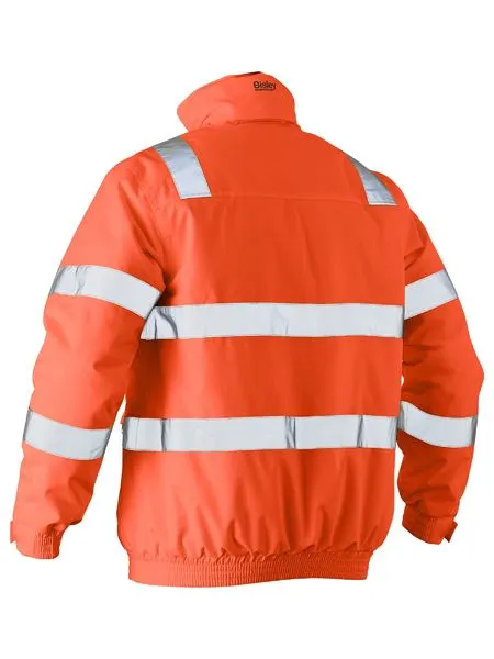 BJ6770T Bisley Taped Hi Vis Wet Weather Bomber Jacket