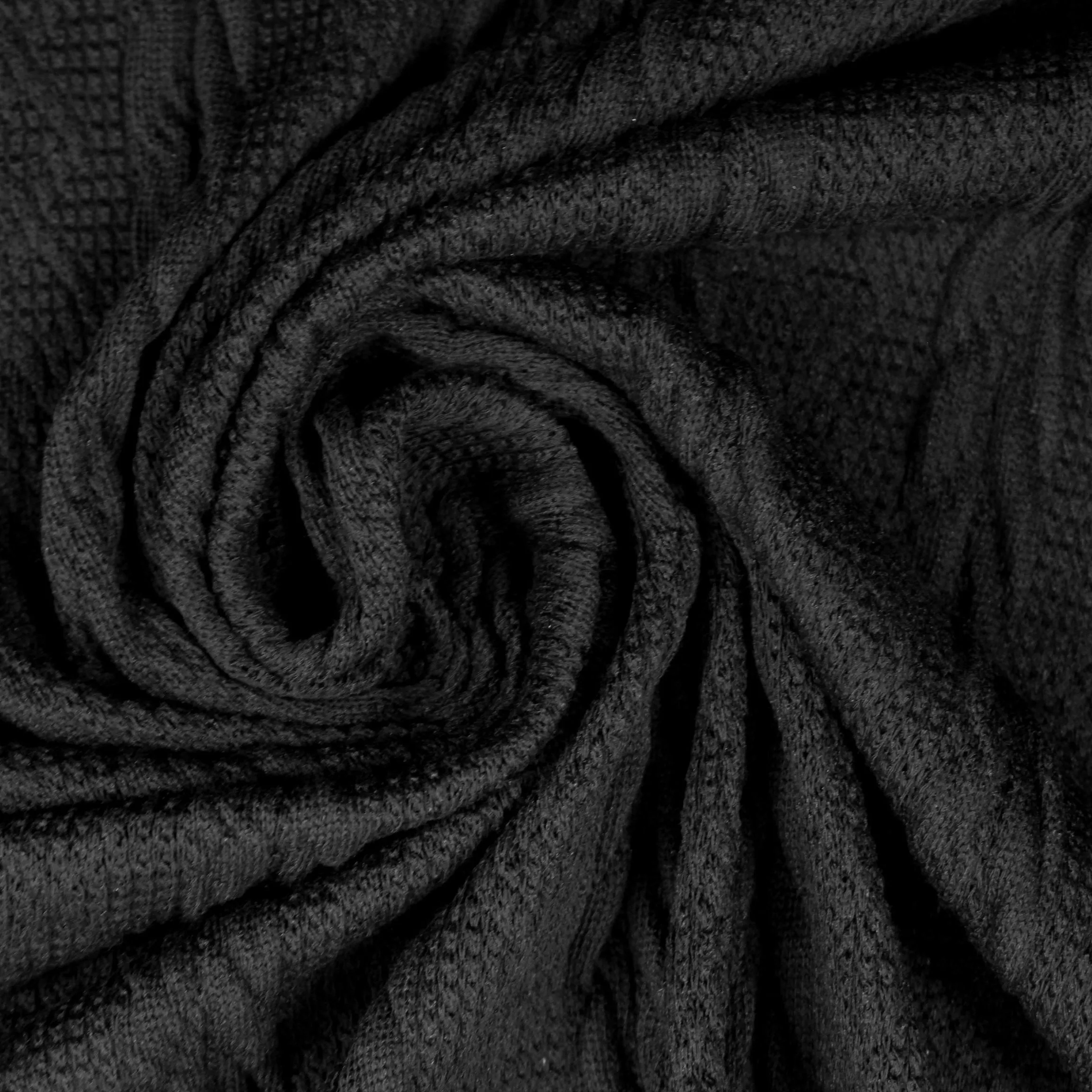 classic cable sweater knit - black