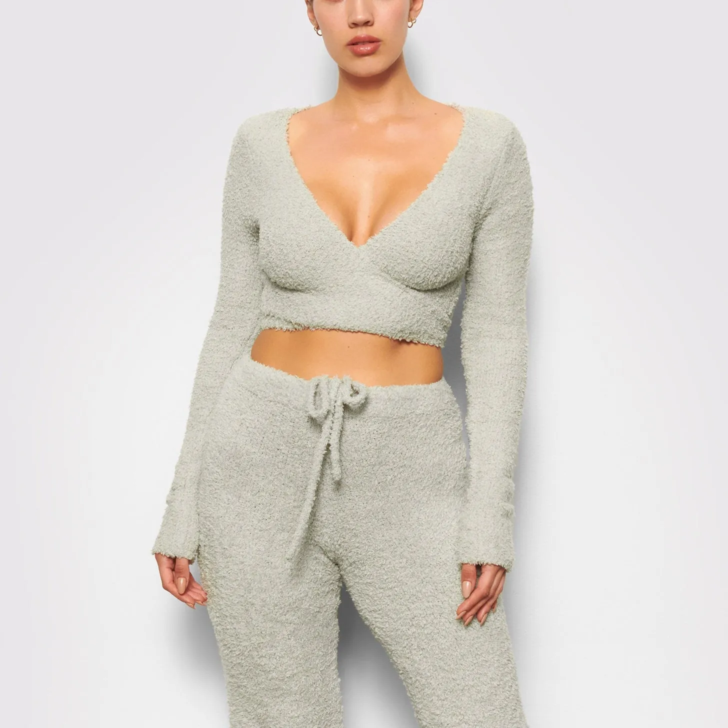 Cozy Knit Wrap Top