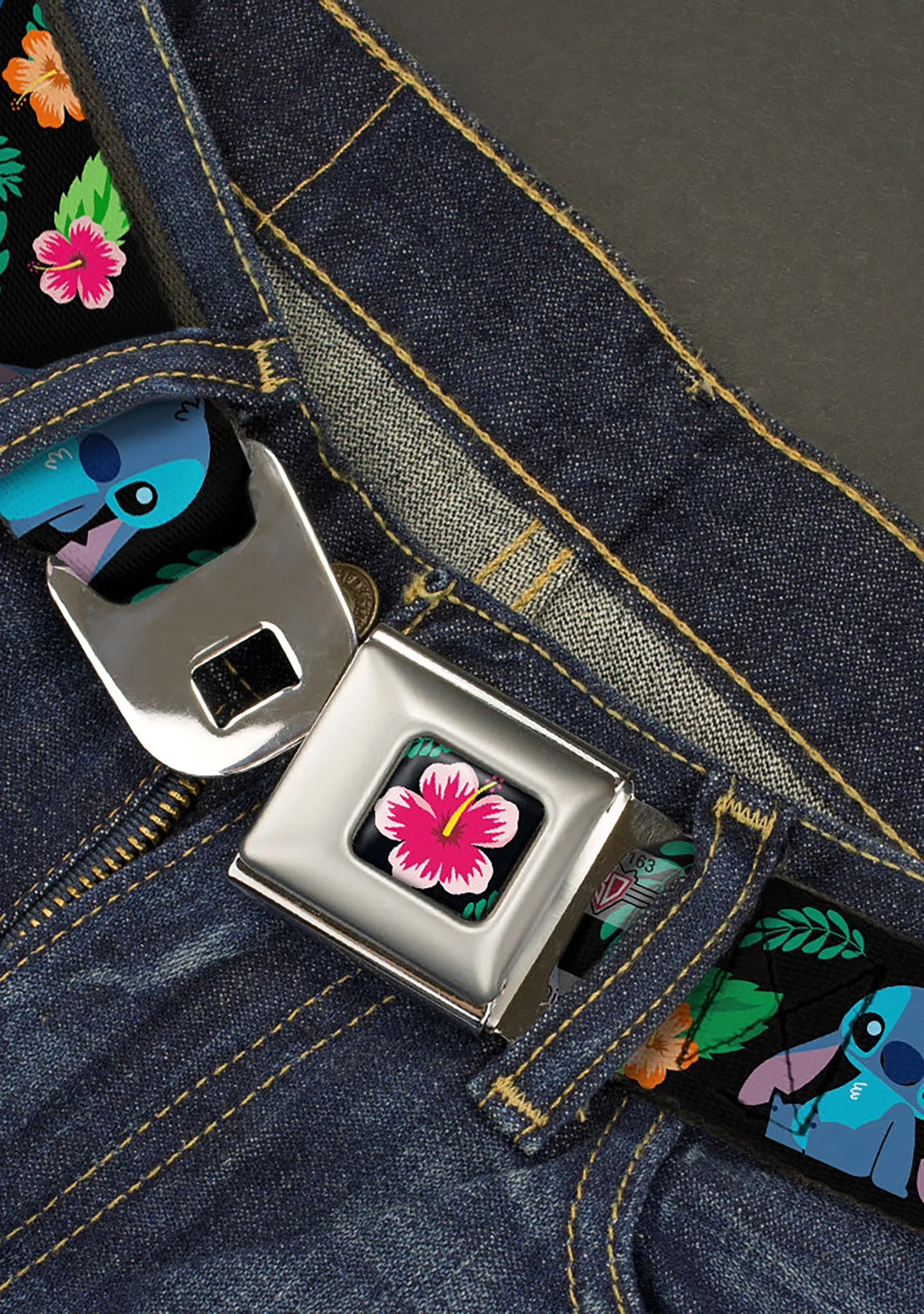 Disney Lilo & Stitch Hibiscus Flower Seatbelt Belt