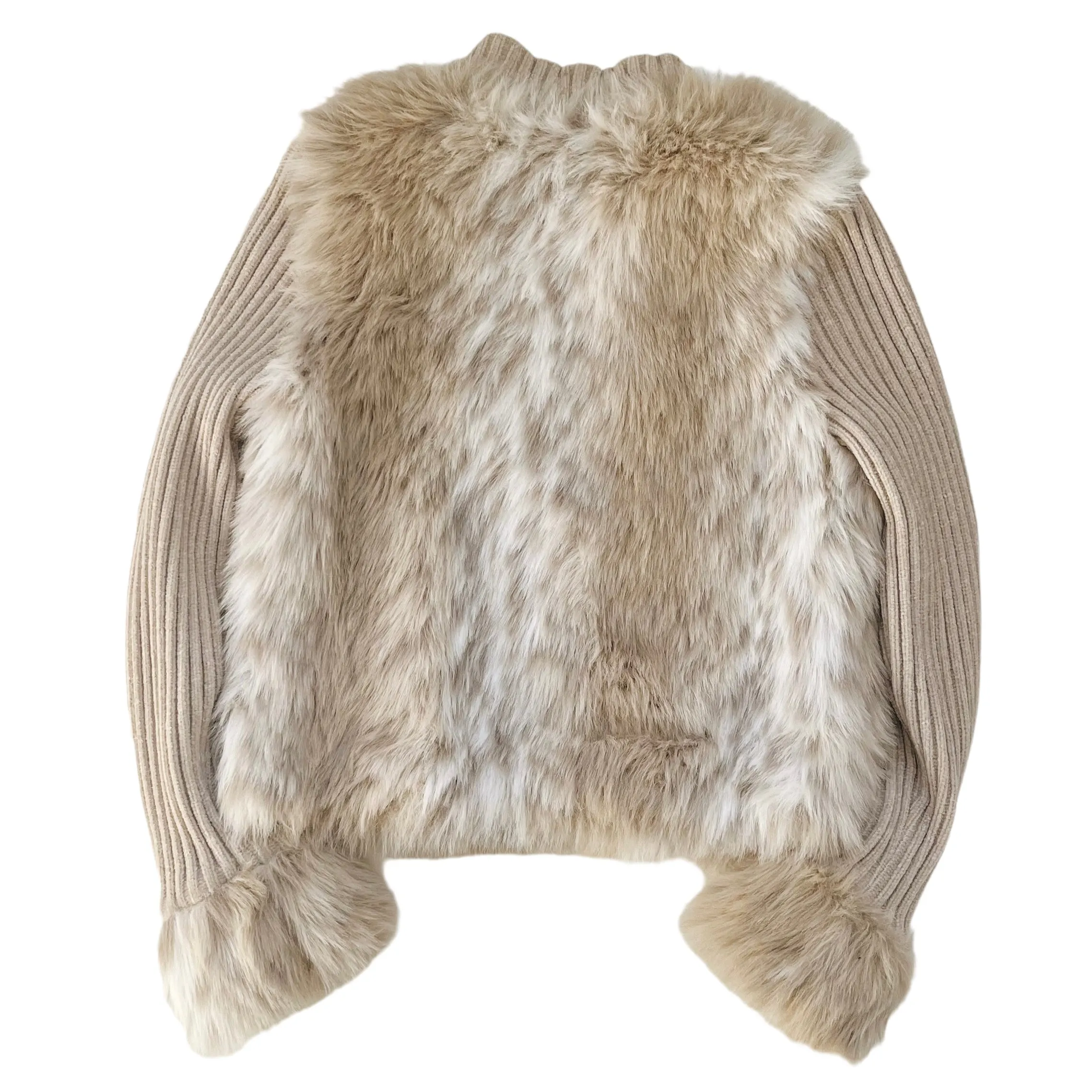 Faux Fur Snow Leopard Coat (M)