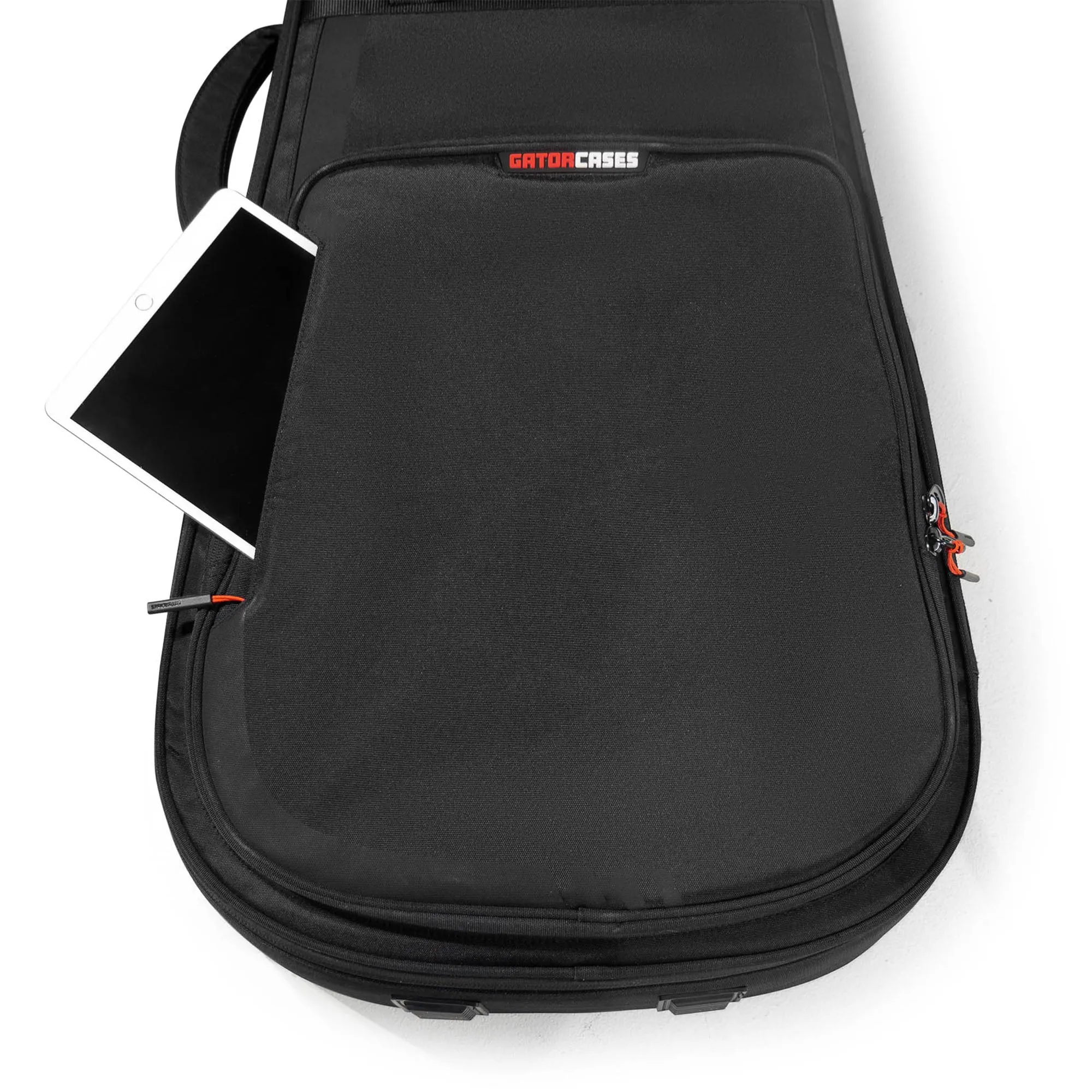 Gator Cases Icon Series Gig Bag For Dreadnought Acoustic Guitars, Black with Red Interior