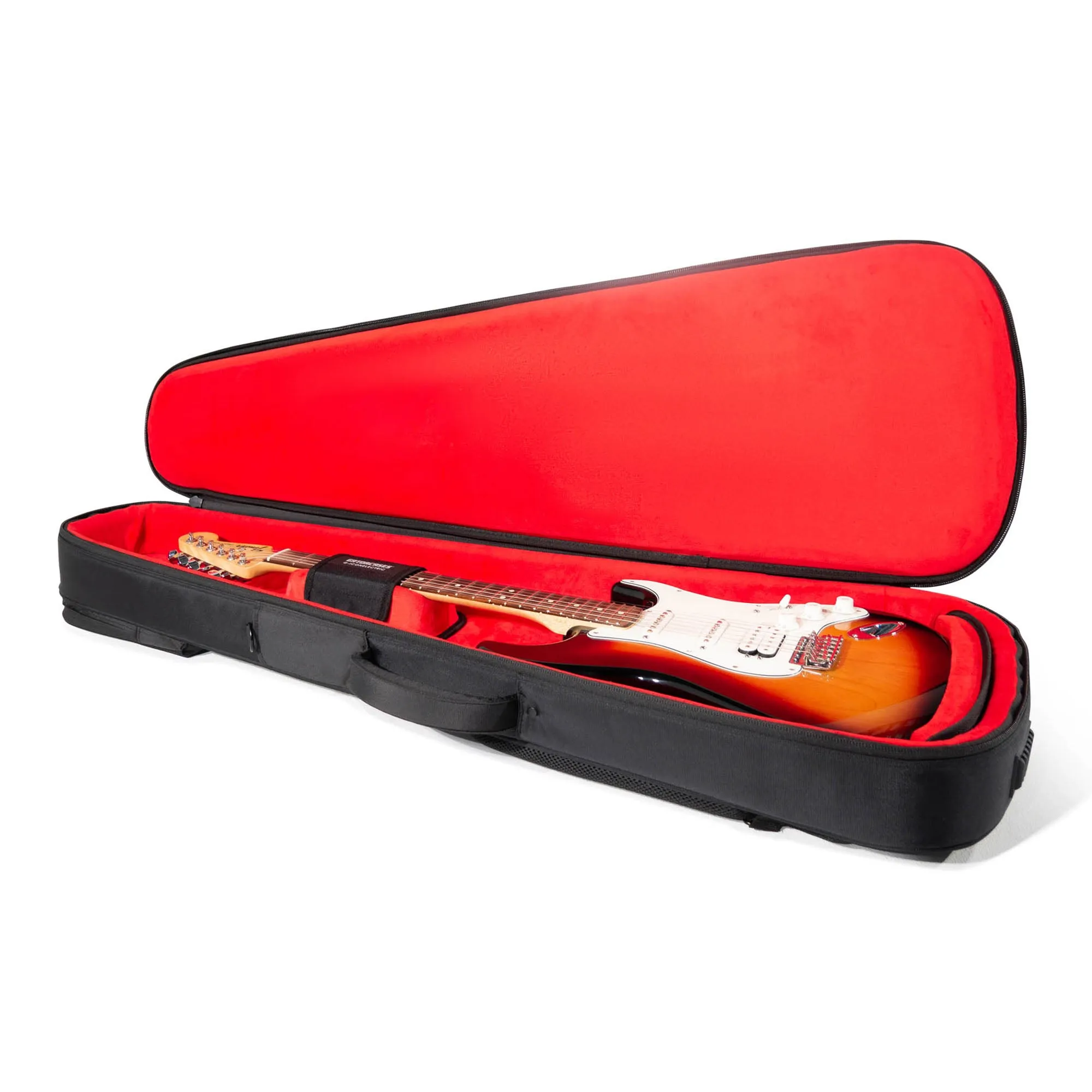 Gator Cases Icon Series Gig Bag For Electric Guitars, Black with Red Interior