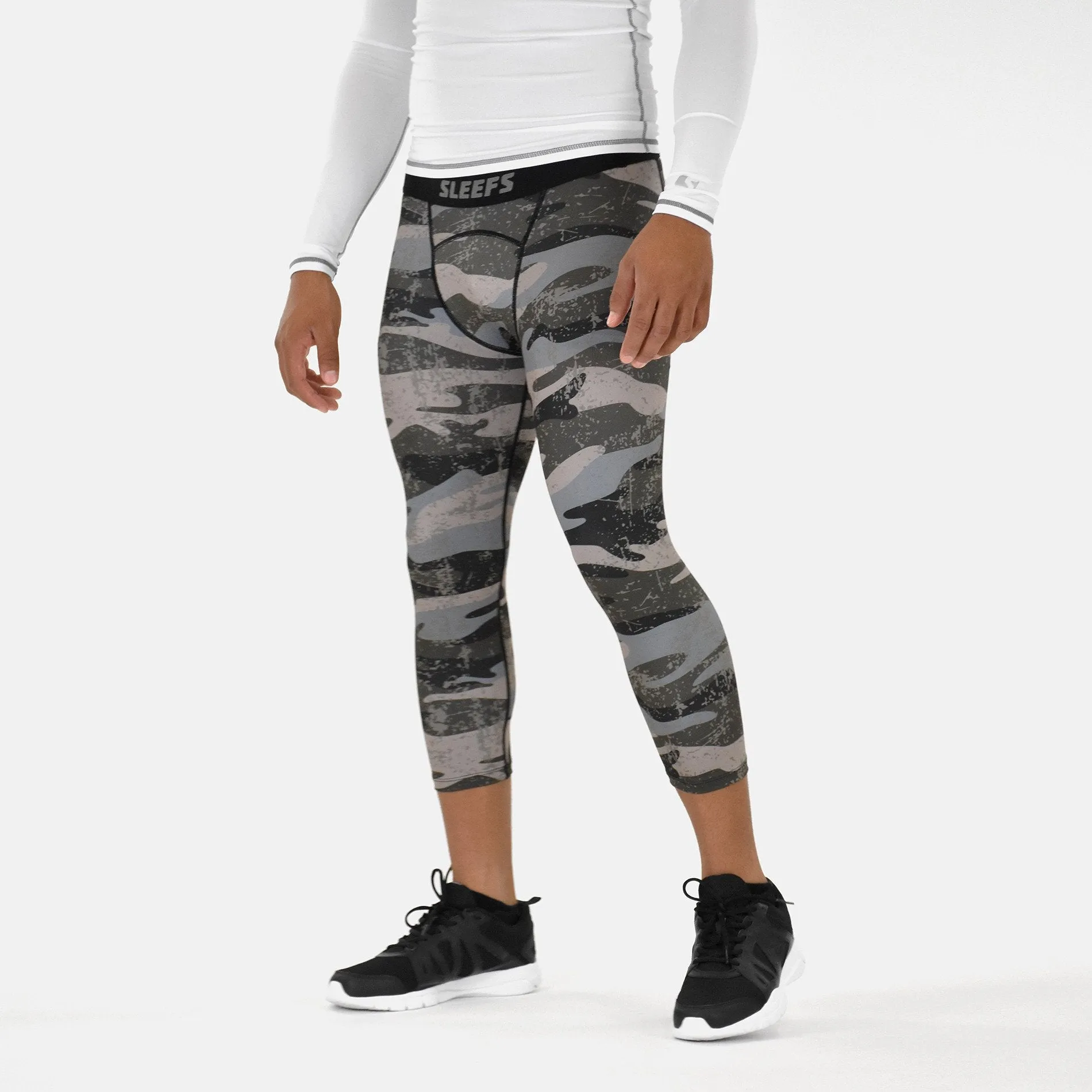 Green Camo Woodland Compression 3/4 tights / leggings