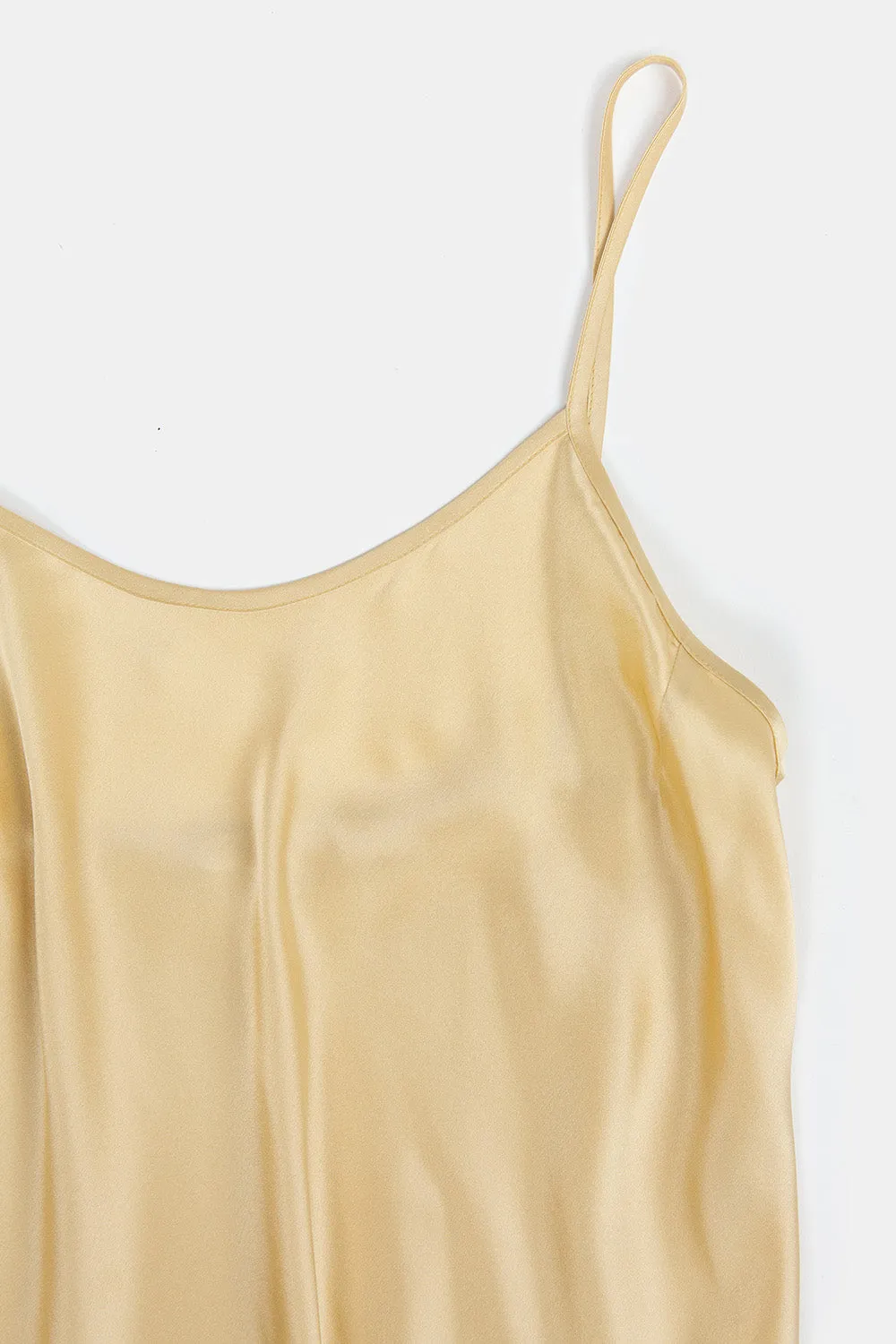 Greta Silk Charmeuse Dress In Chamomile