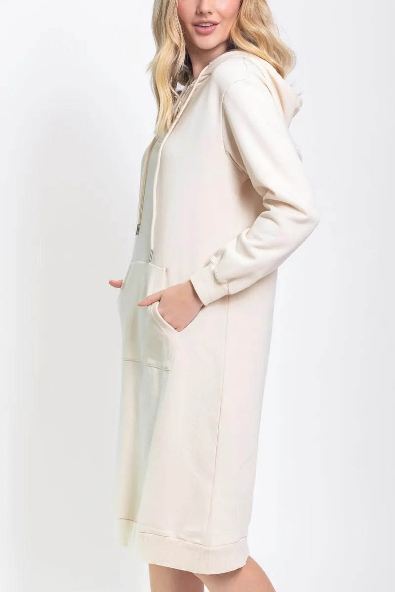 HOODIE DRESS 42" (BEIGE)