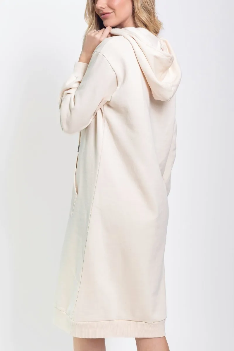 HOODIE DRESS 42" (BEIGE)