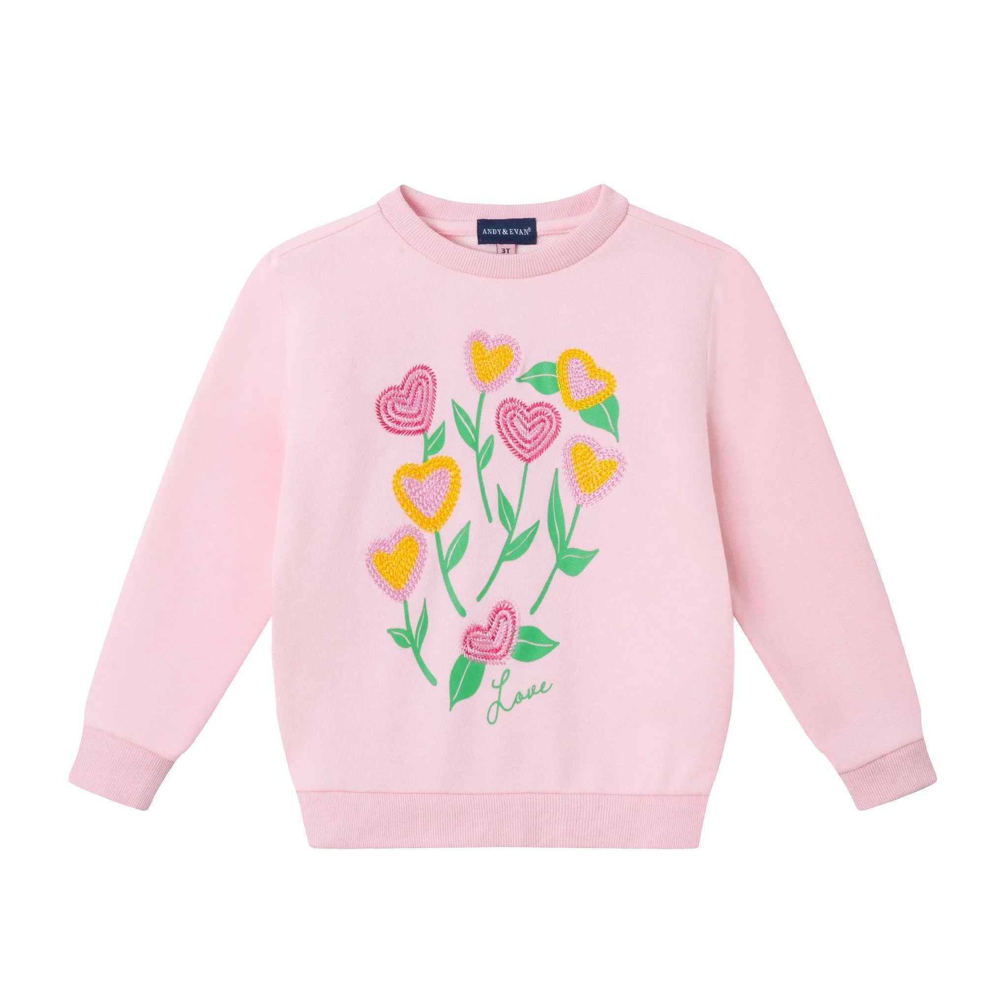 Infant (3-24M) Crochet Sweatshirt & Striped Dress Set | Pink Floral