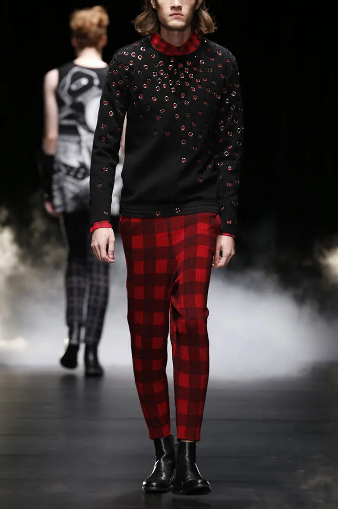 Jubilee Collection British Plaid Knitted Jacquard Pure Cashmere Snood