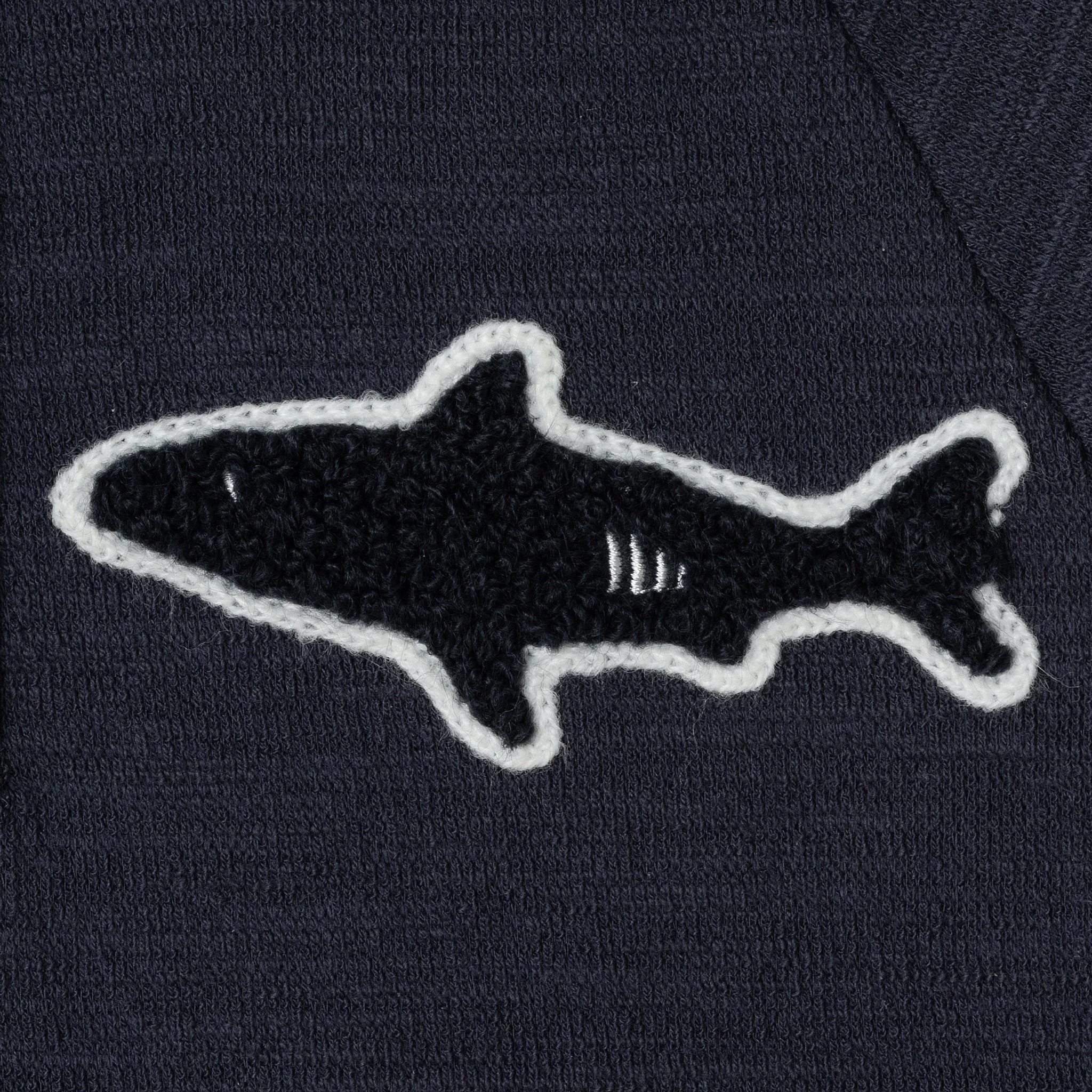 Kids (2-8) Textured Hoodie Lounge Set | Navy Shark Patch