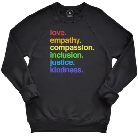 'Kindness Is' Pride Crewneck Fleece