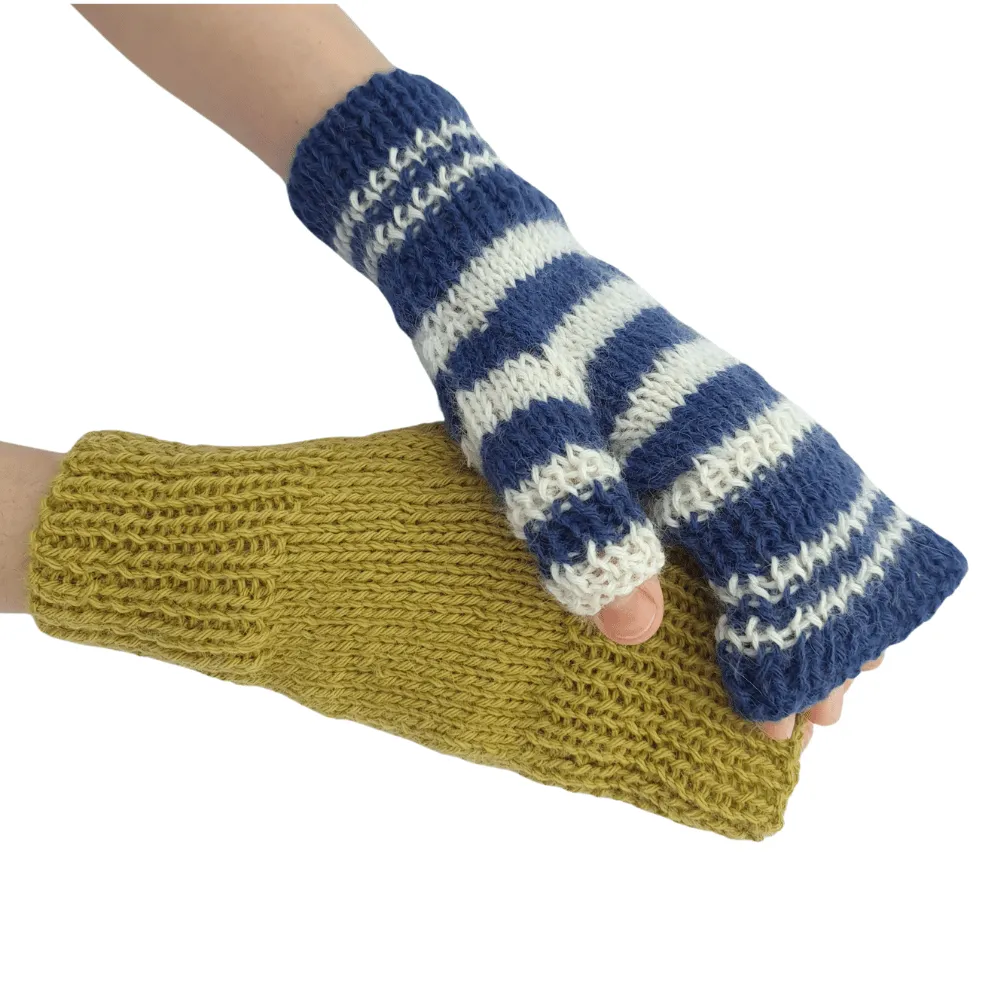 Knit Kit - Fingerless Fold-up Mittens