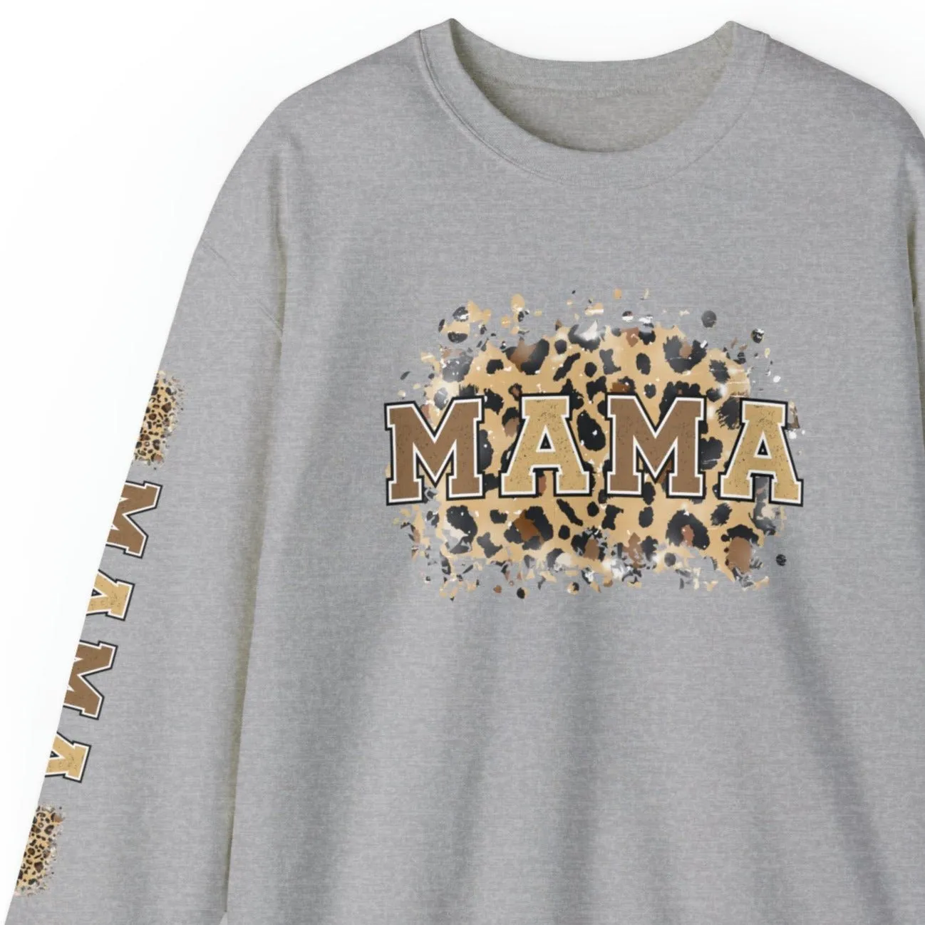 Leopard Print 'MAMA' Women's Sweatshirt: Wild Style