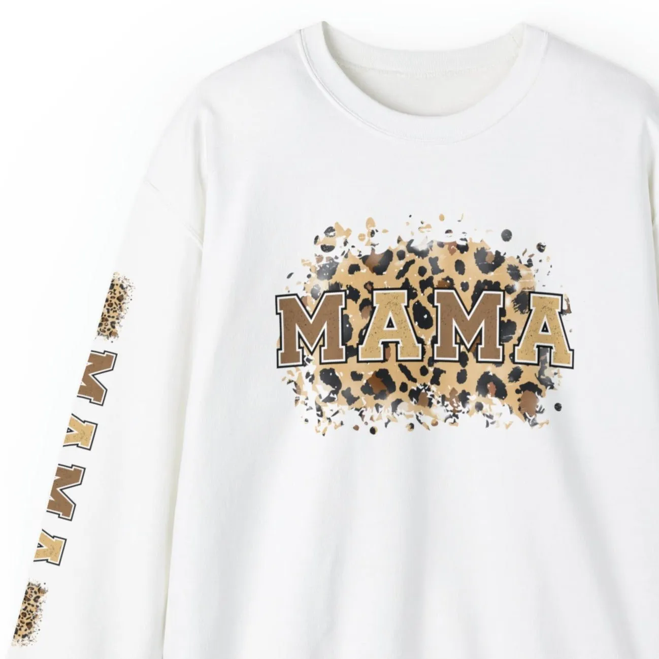 Leopard Print 'MAMA' Women's Sweatshirt: Wild Style