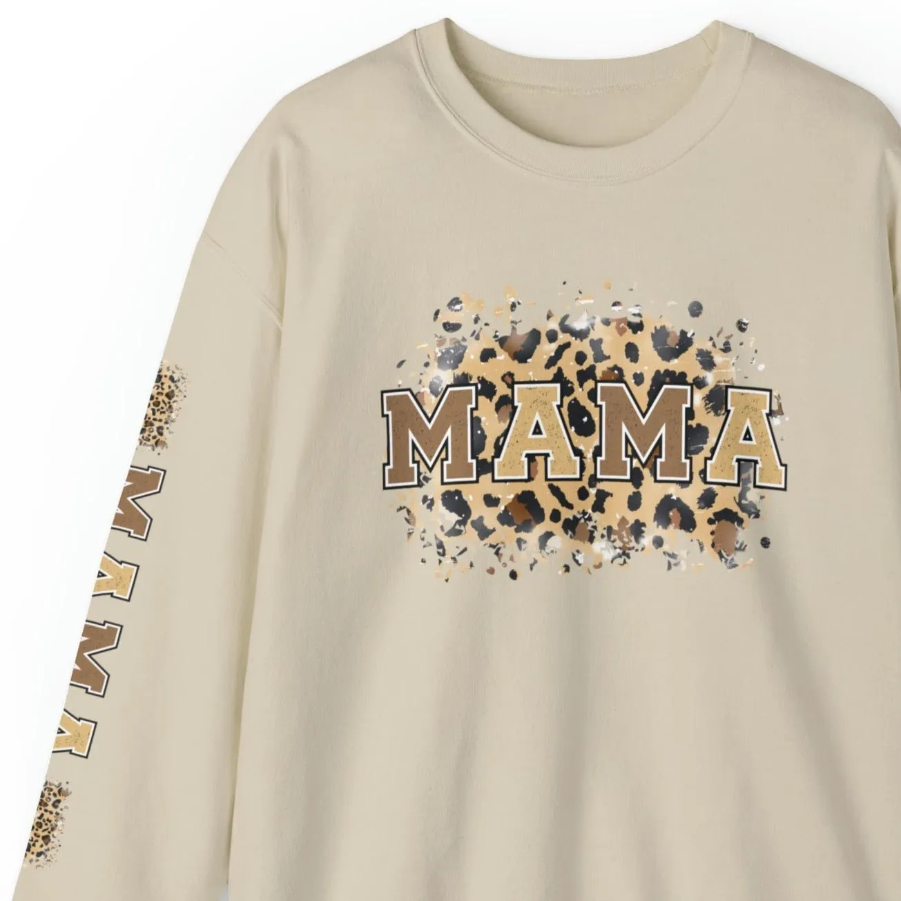 Leopard Print 'MAMA' Women's Sweatshirt: Wild Style
