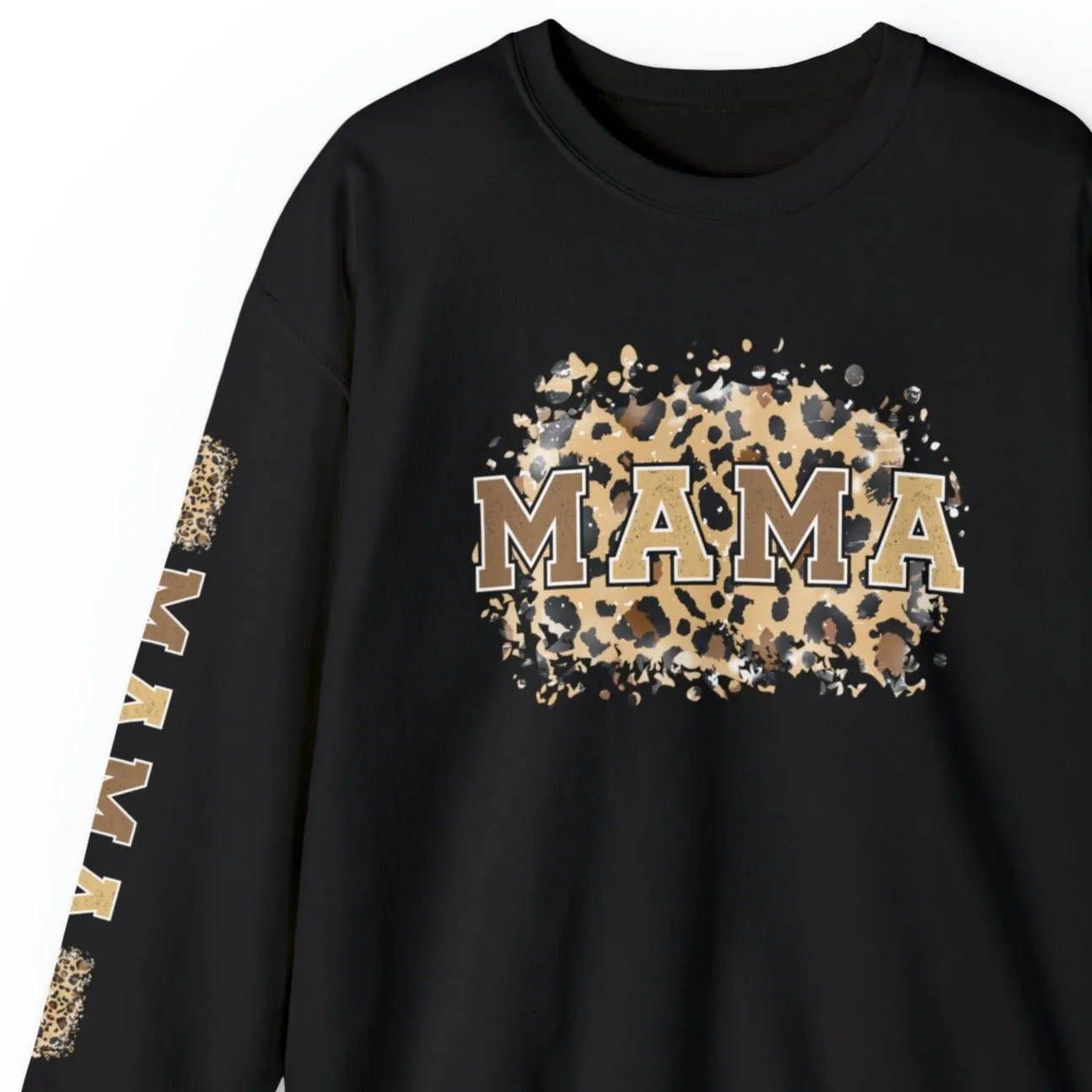 Leopard Print 'MAMA' Women's Sweatshirt: Wild Style