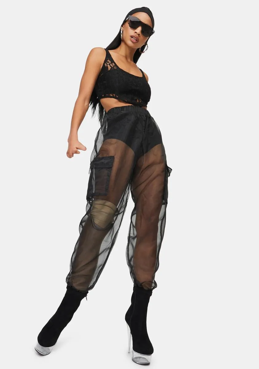 Levelin' Up Organza Cargo Pants